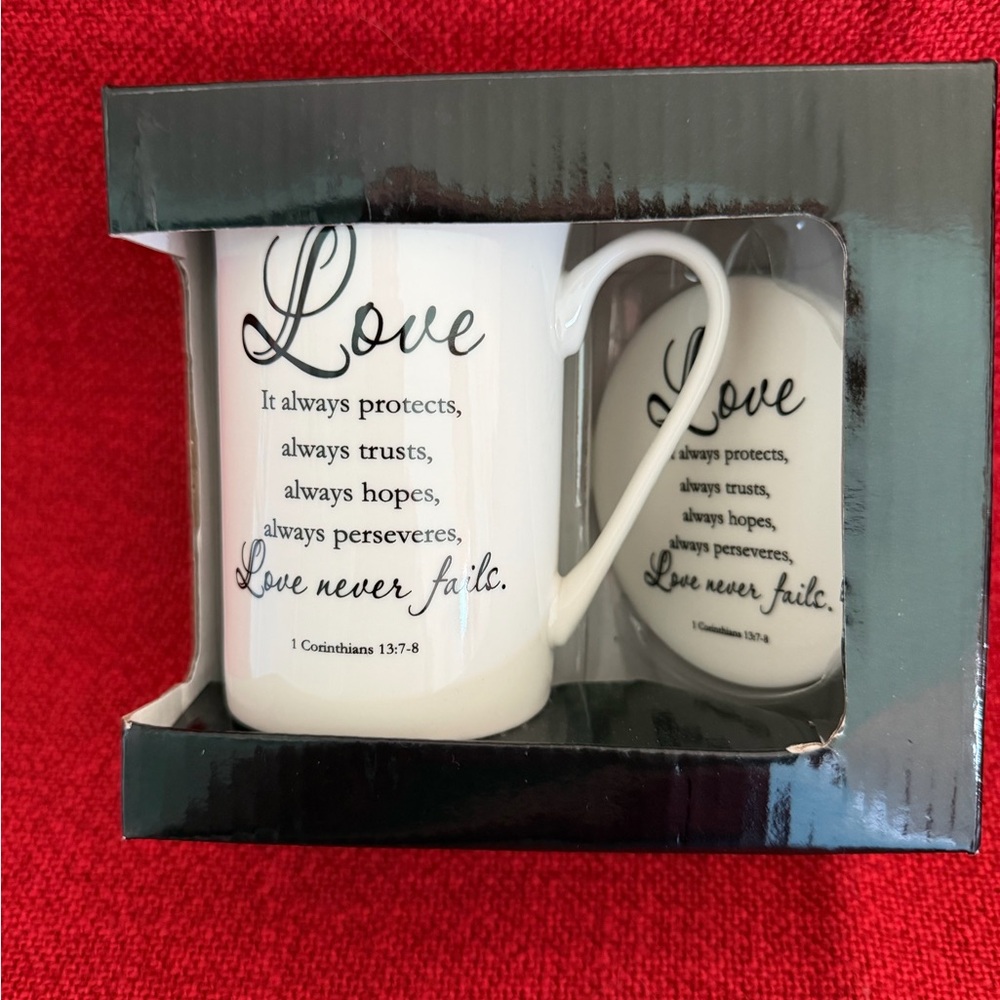 White Love Quote Mug Set great for Valentine’s Day